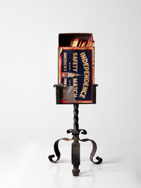 antique oversize matchbox with stand