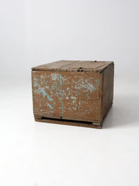 vintage rustic wooden storage box