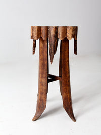 antique folk art palm frond table