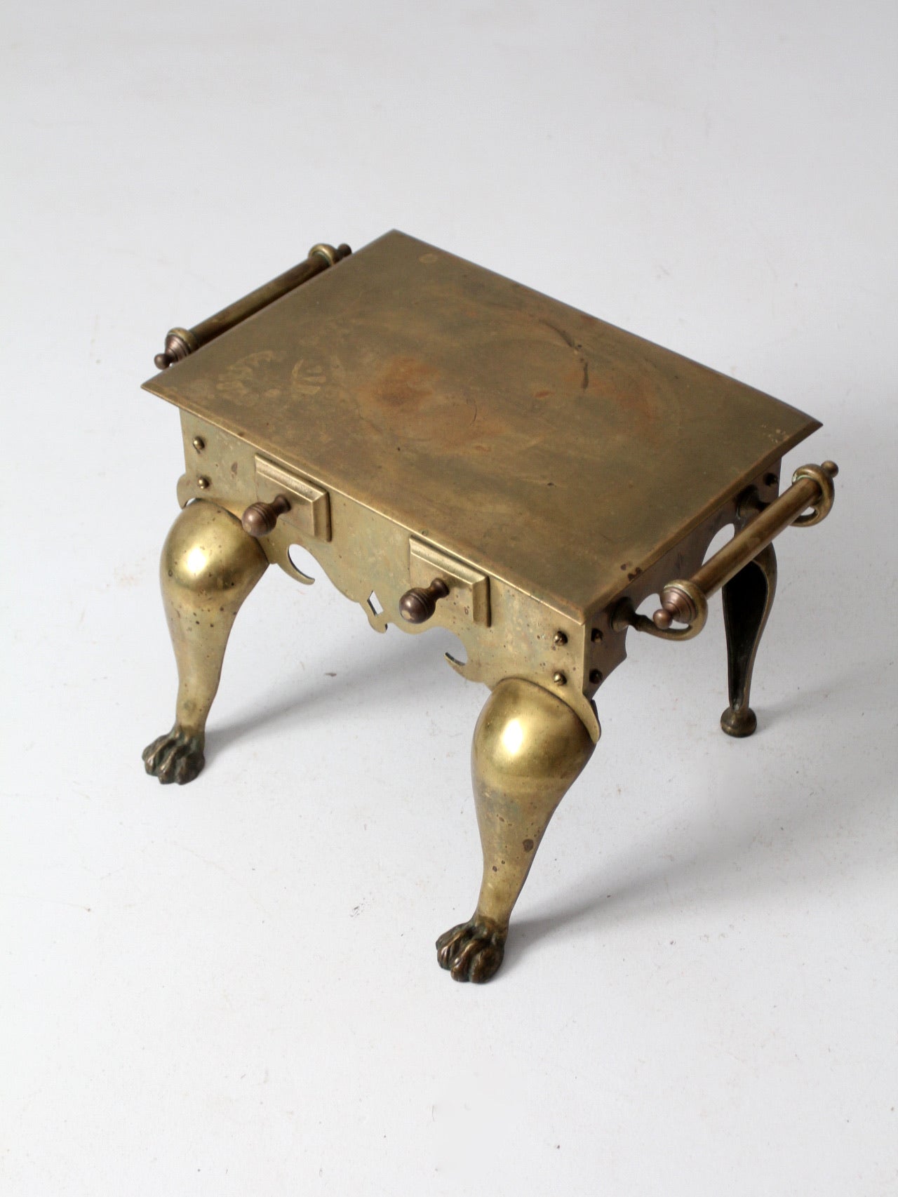 antique brass footman