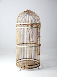 antique large iron bird cage