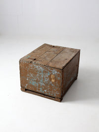 vintage rustic wooden storage box