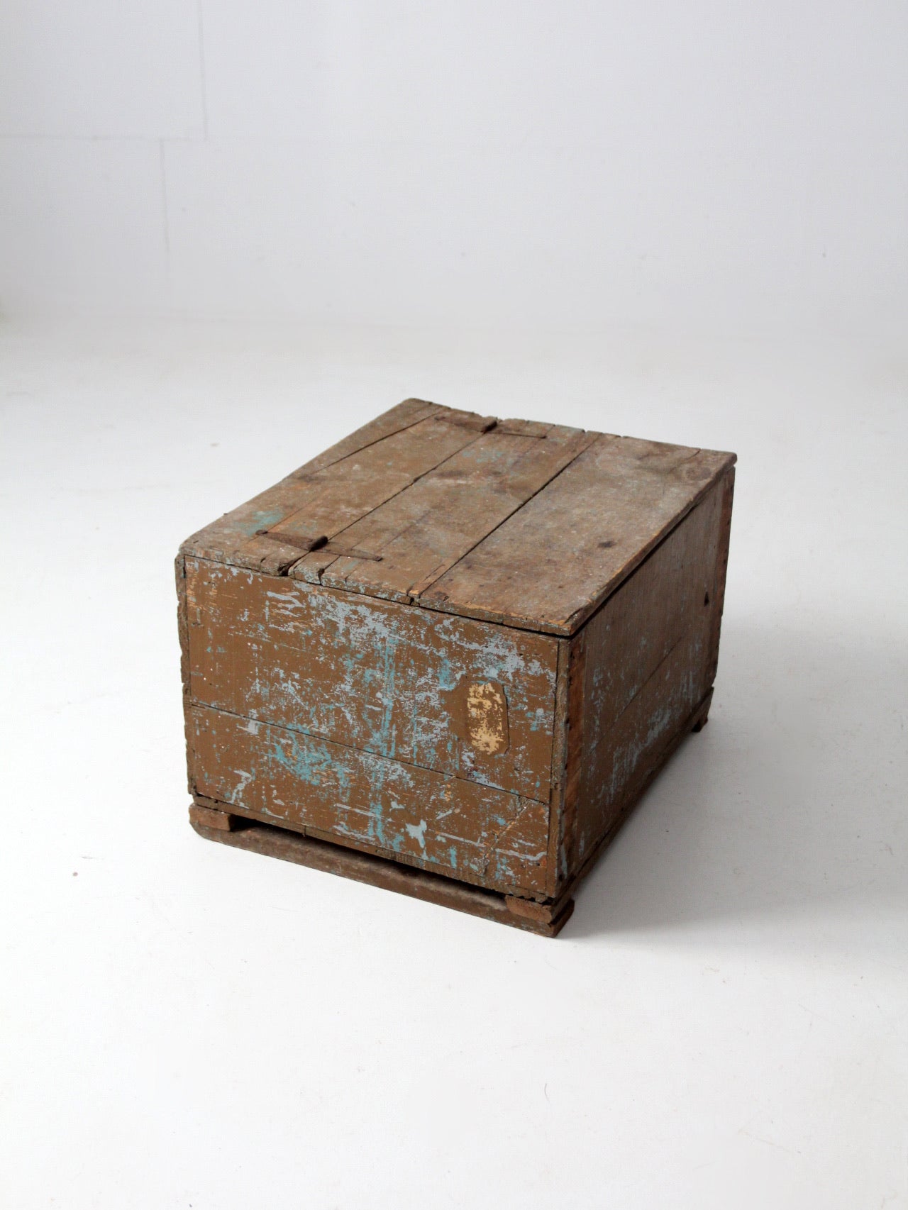 vintage rustic wooden storage box