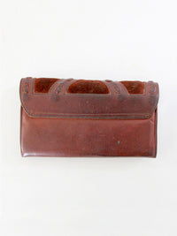vintage 70s leather wallet clutch