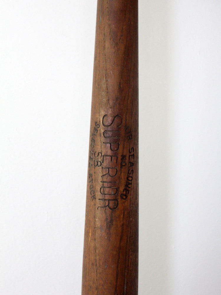 1940s kids baseball rack with superior bat