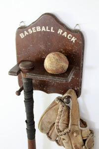 1940s kids baseball rack with cragstan glove