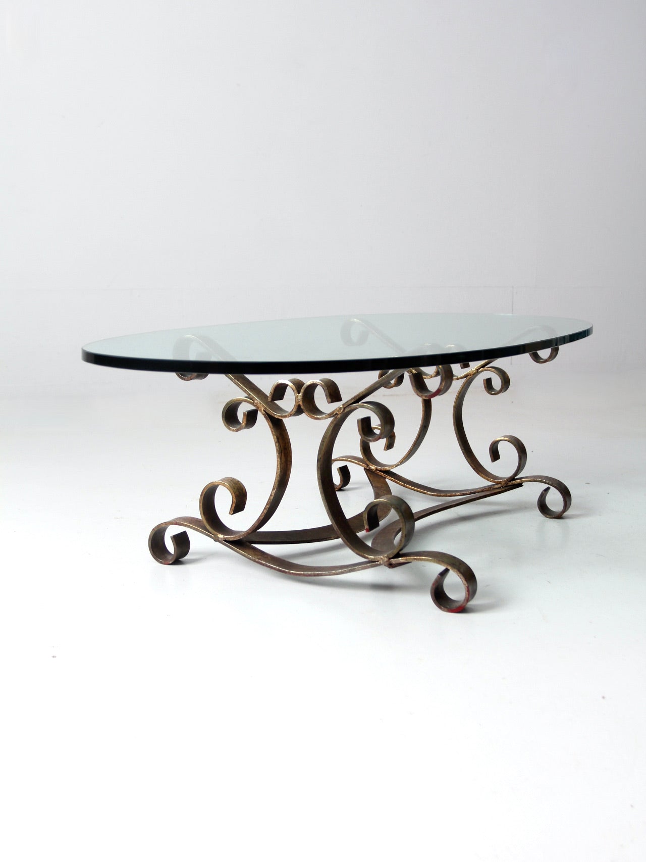 mid-century scroll coffee table