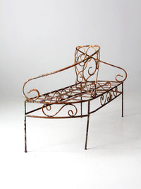 antique iron tete-a-tete conversation bench