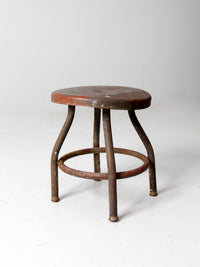 vintage industrial metal stool