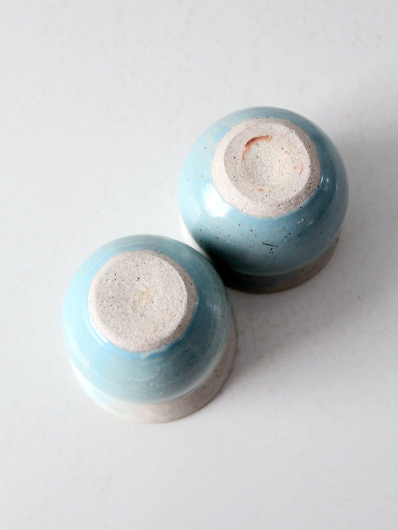 vintage studio pottery cachepots pair