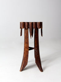 antique folk art palm frond table