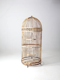 antique large iron bird cage