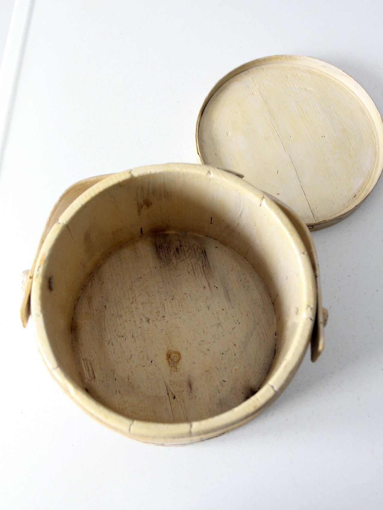 vintage painted sugar bucket