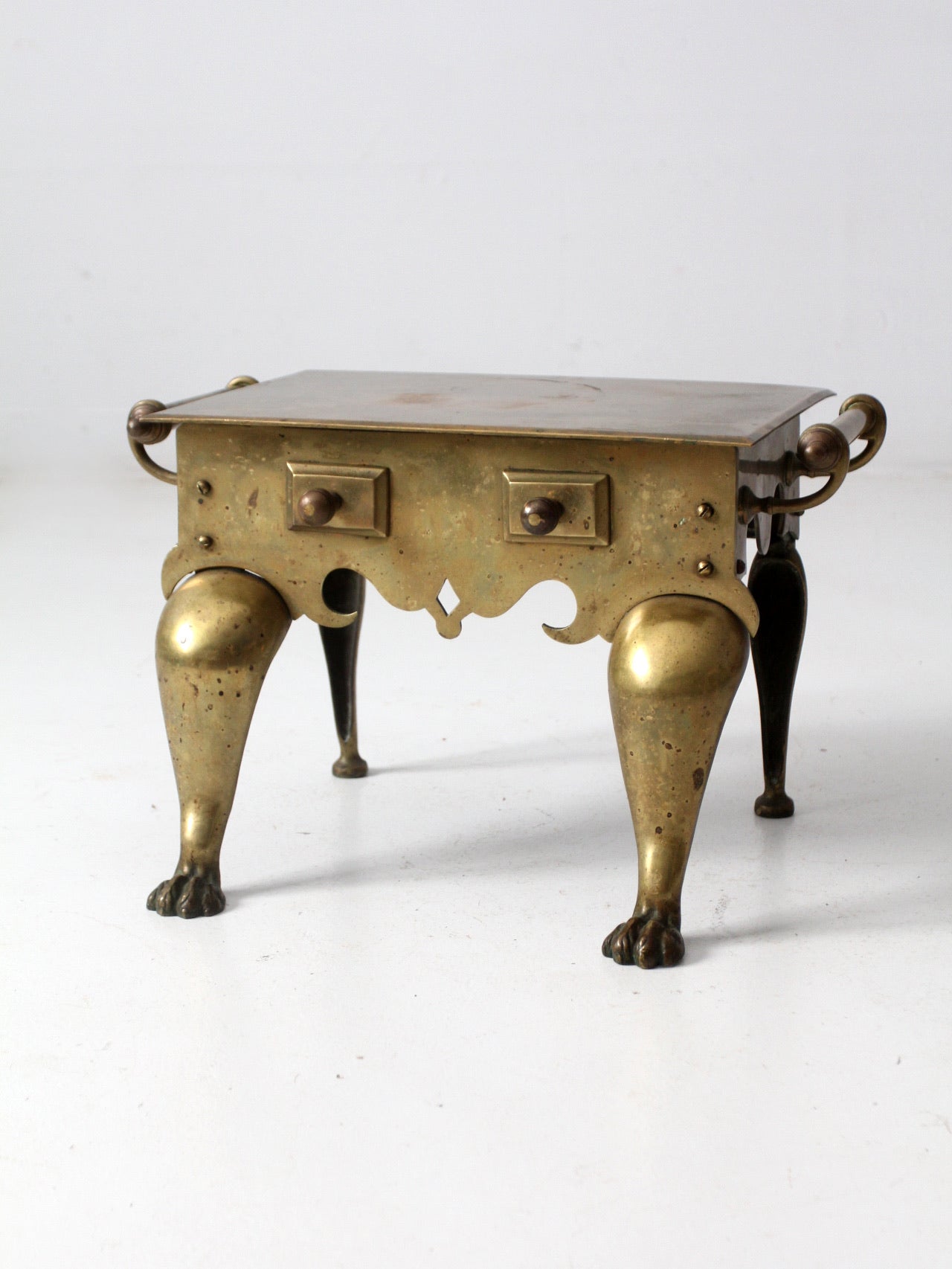 antique brass footman