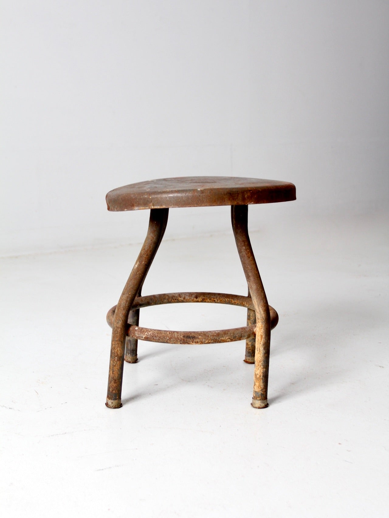 vintage industrial metal stool