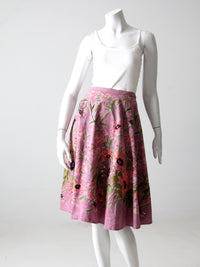 vintage floral print sequin skirt