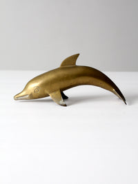 mid-century brass dolphin