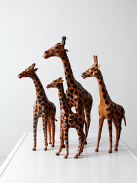vintage leather giraffes collection