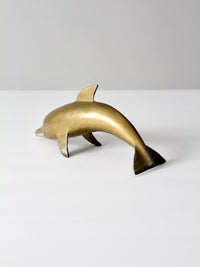 mid-century brass dolphin