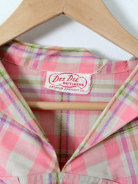 vintage 50s plaid dress