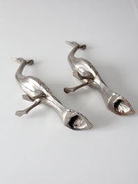 mid-century peacock figurines pair