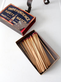 antique oversize matchbox with stand