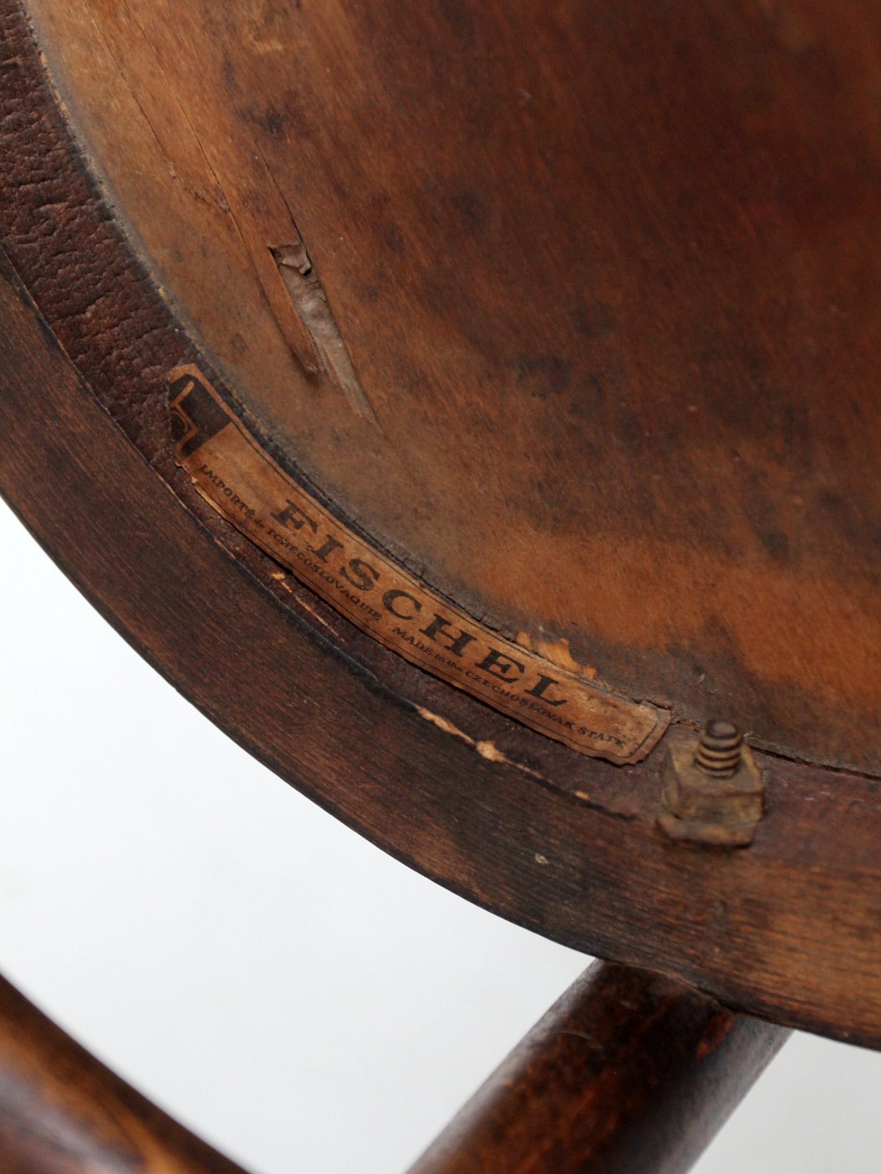 antique Fischel bentwood chairs pair