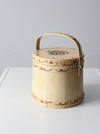 vintage painted sugar bucket