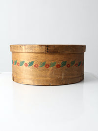 vintage stenciled wooden cheese box