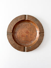vintage hammered copper ashtray