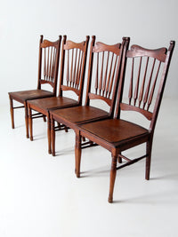 antique wooden dining chairs set of 4