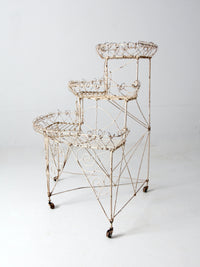 Victorian wire plant stand