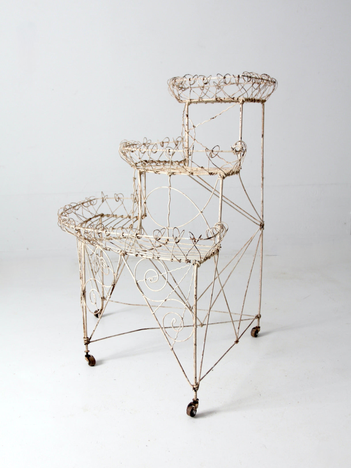 Victorian wire plant stand