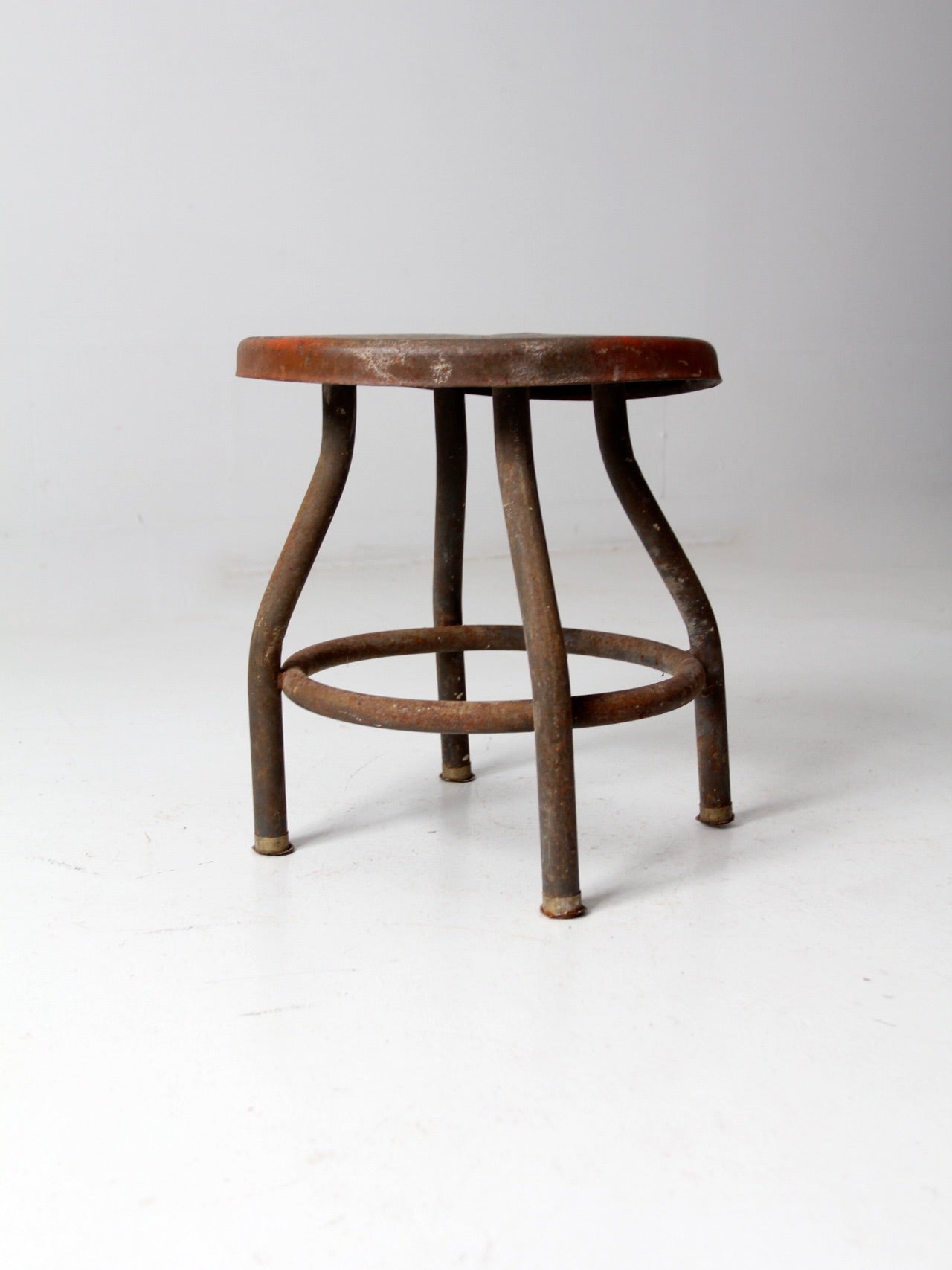 vintage industrial metal stool