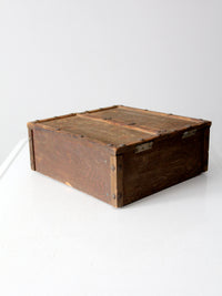 vintage wooden double lid box