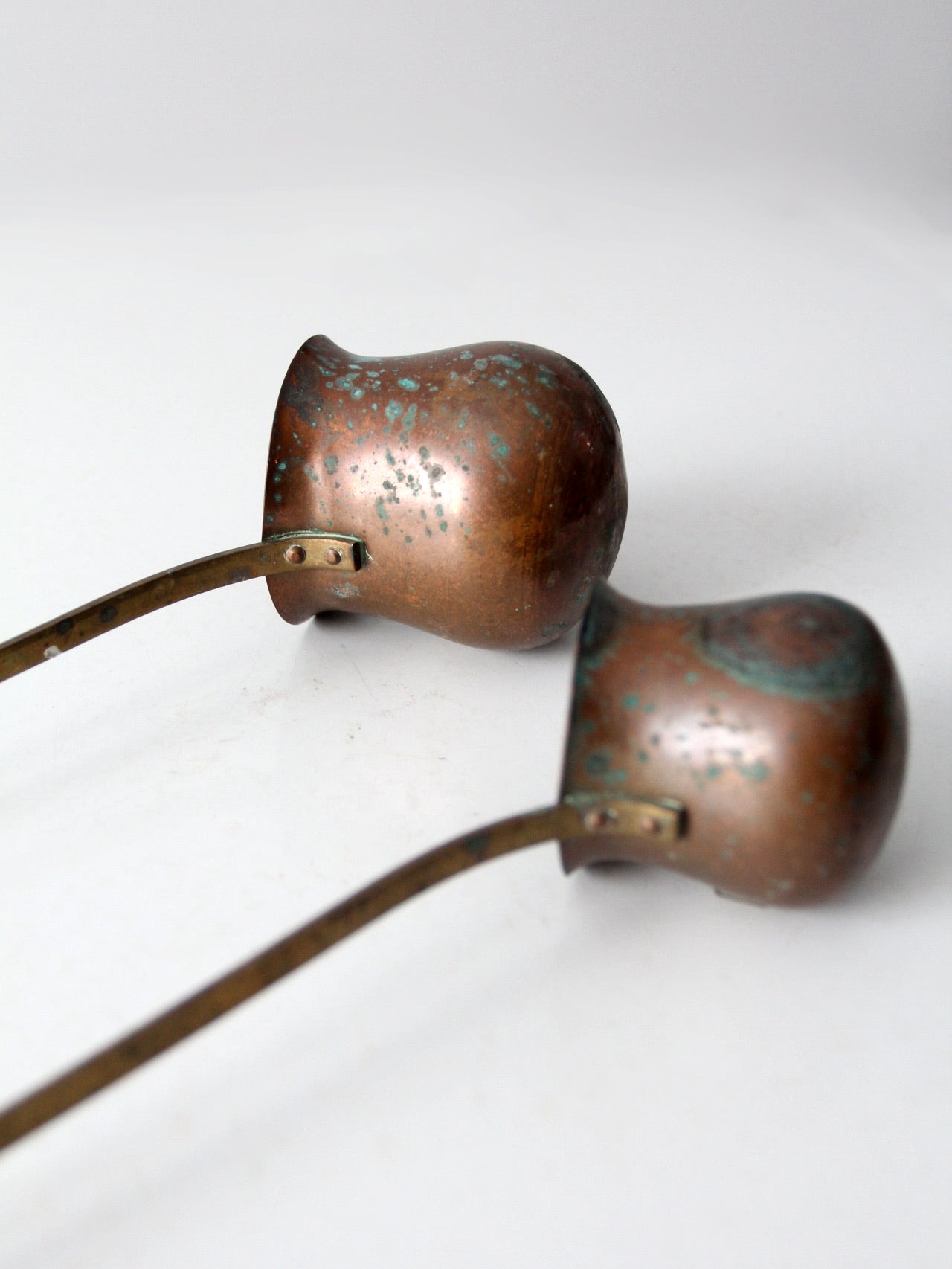 antique copper liquor ladles