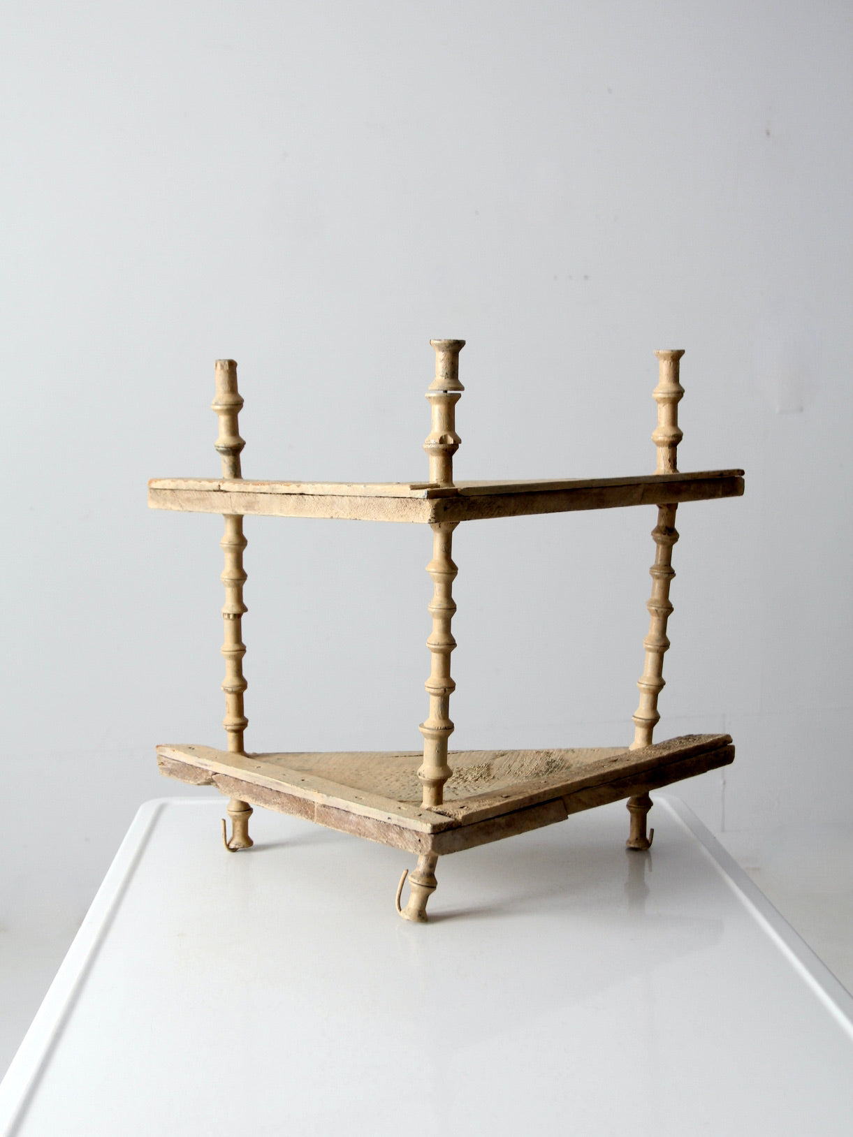 Victorian spool shelf stand