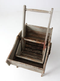 antique rocking laundry wash tub