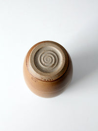 vintage signed studio pottery vase