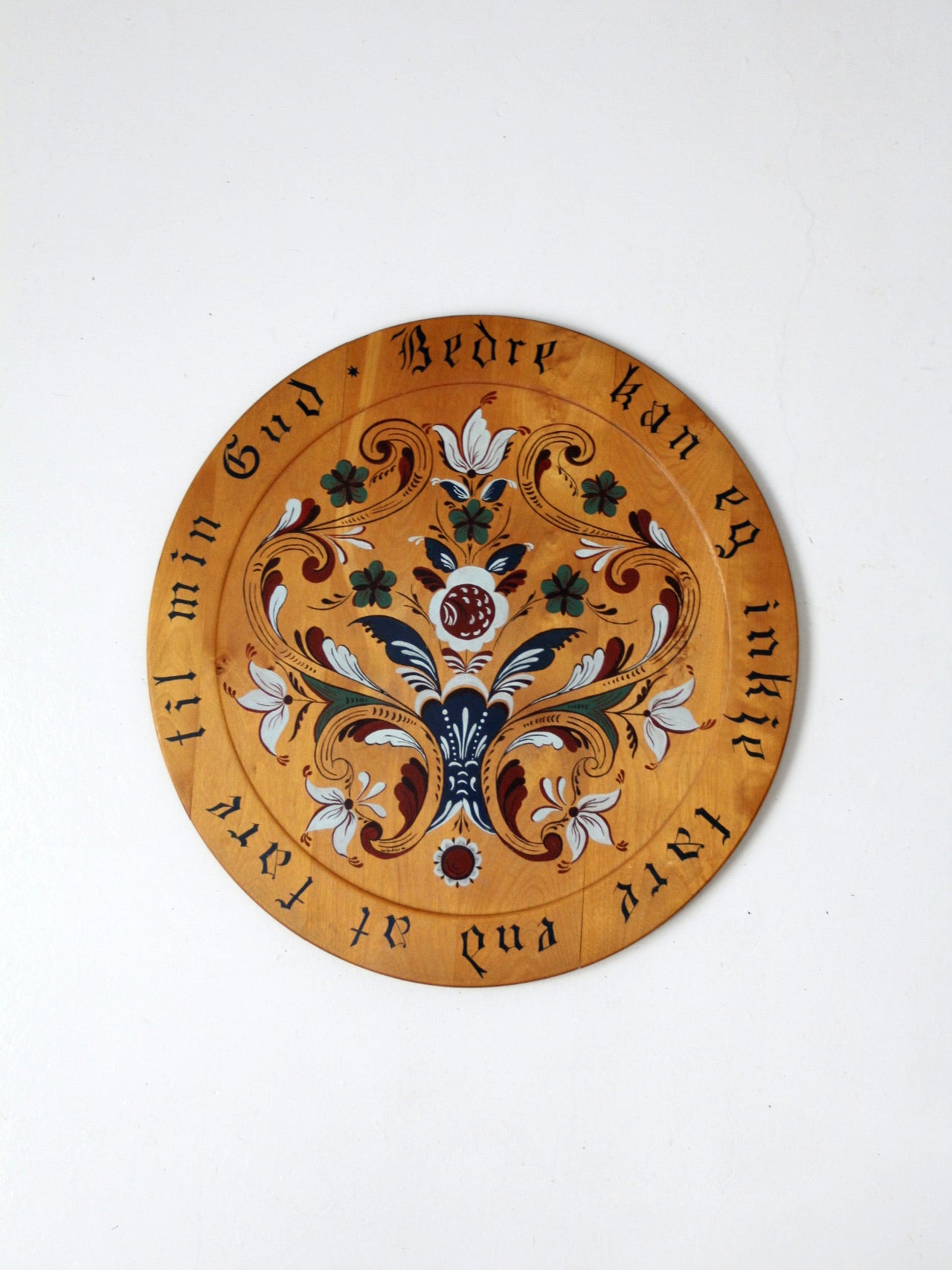 mid century Norwegian wood plate