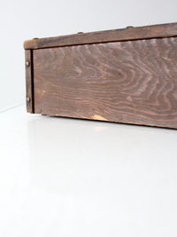 vintage wooden double lid box