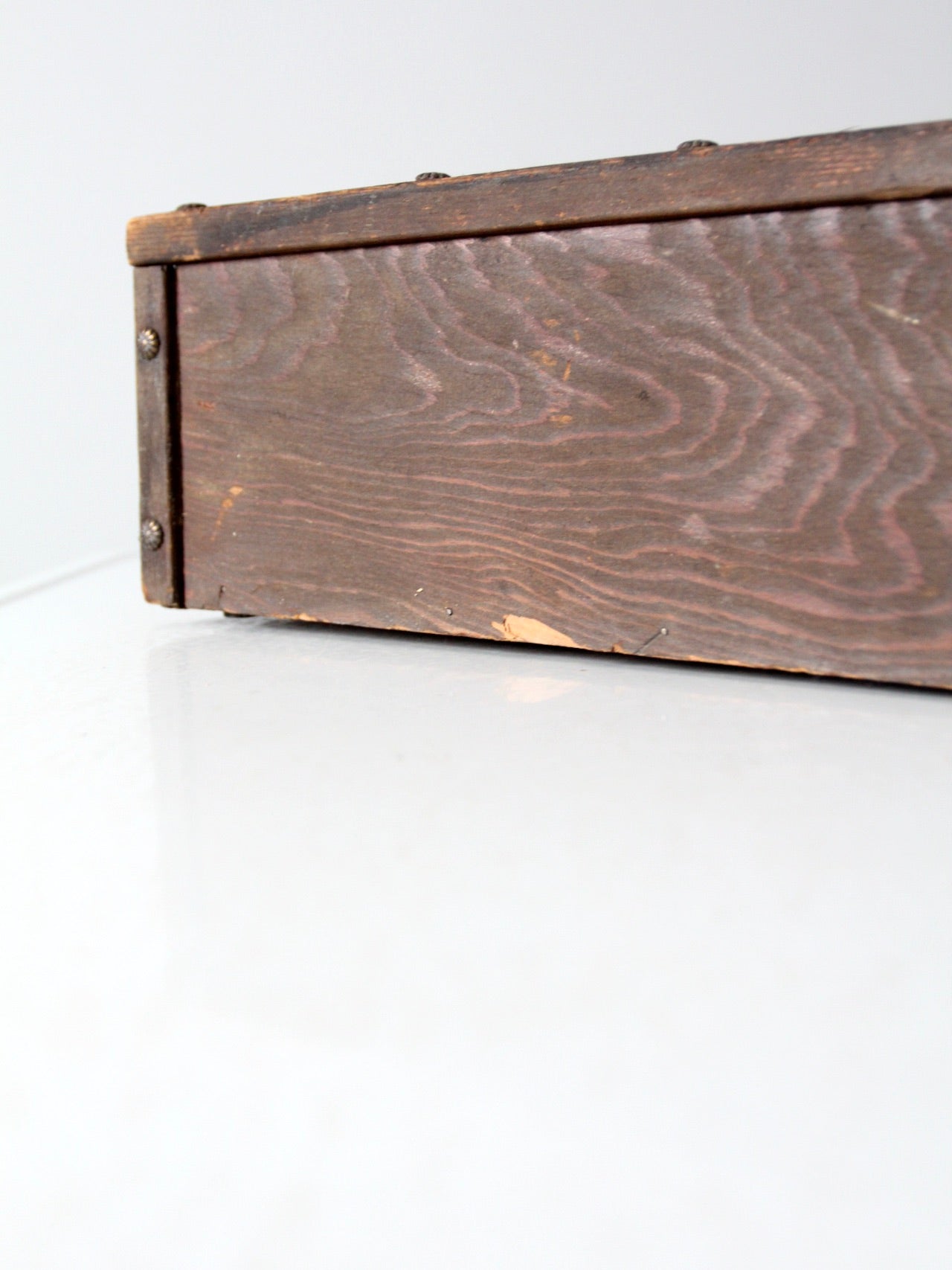 vintage wooden double lid box