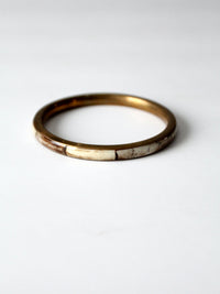 vintage brass & bone bangle