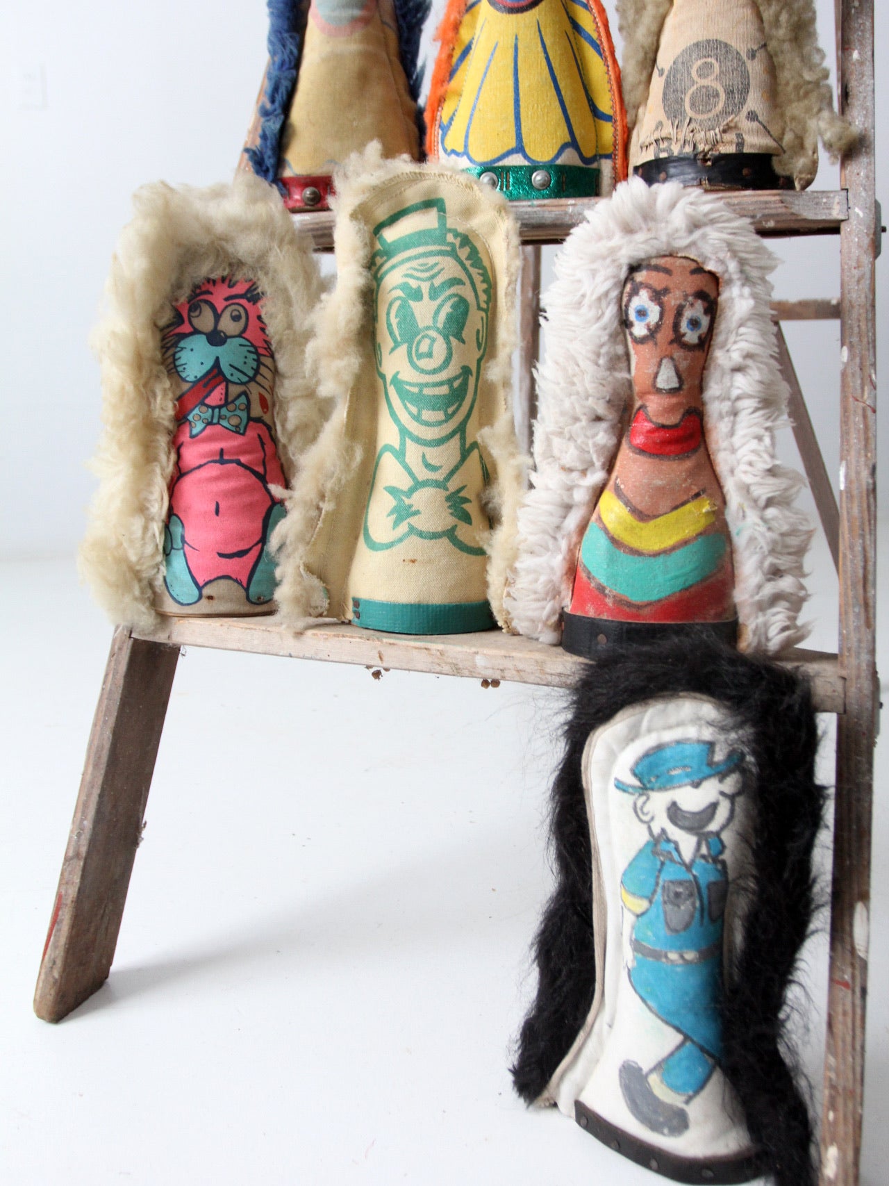 carnival knock down dolls circa 1930