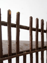 antique rustic twig corner shelf