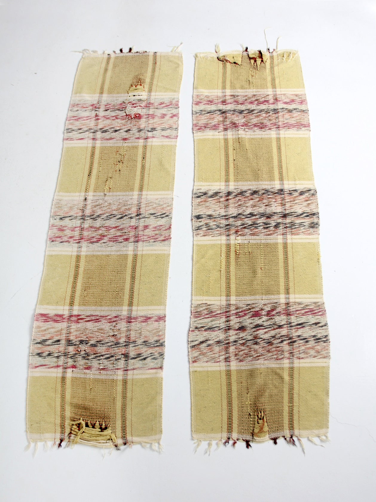 vintage American rag rugs pair