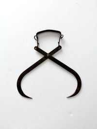 antique ice hook tongs