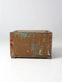 vintage rustic wooden storage box