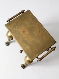 antique brass footman