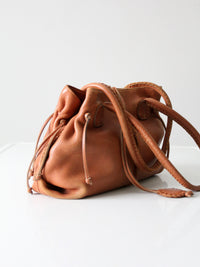 vintage leather handbag by Carlos Falchi